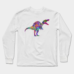Spinosaurus dinosaur watercolor Long Sleeve T-Shirt